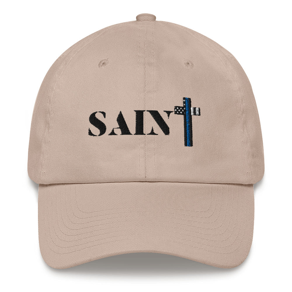 SAINT Blue Line Cross Dad hat
