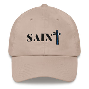 SAINT Blue Line Cross Dad hat