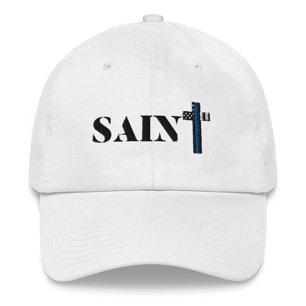 SAINT Blue Line Cross Dad hat